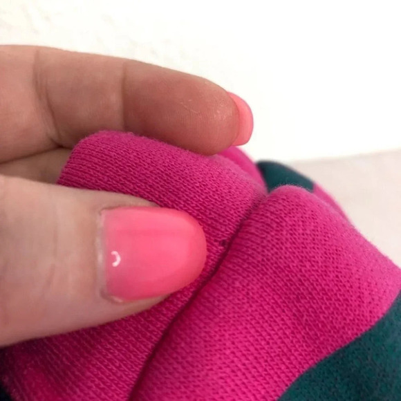 Mini Boden skirt magenta pink & gray stripe sweatshirt material size 4-5 years - Picture 6 of 10